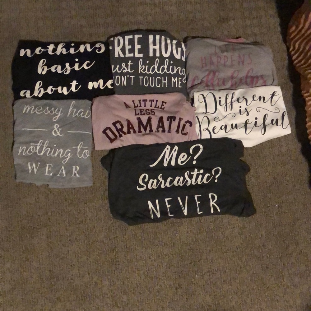 Seven pack ironic T-shirts